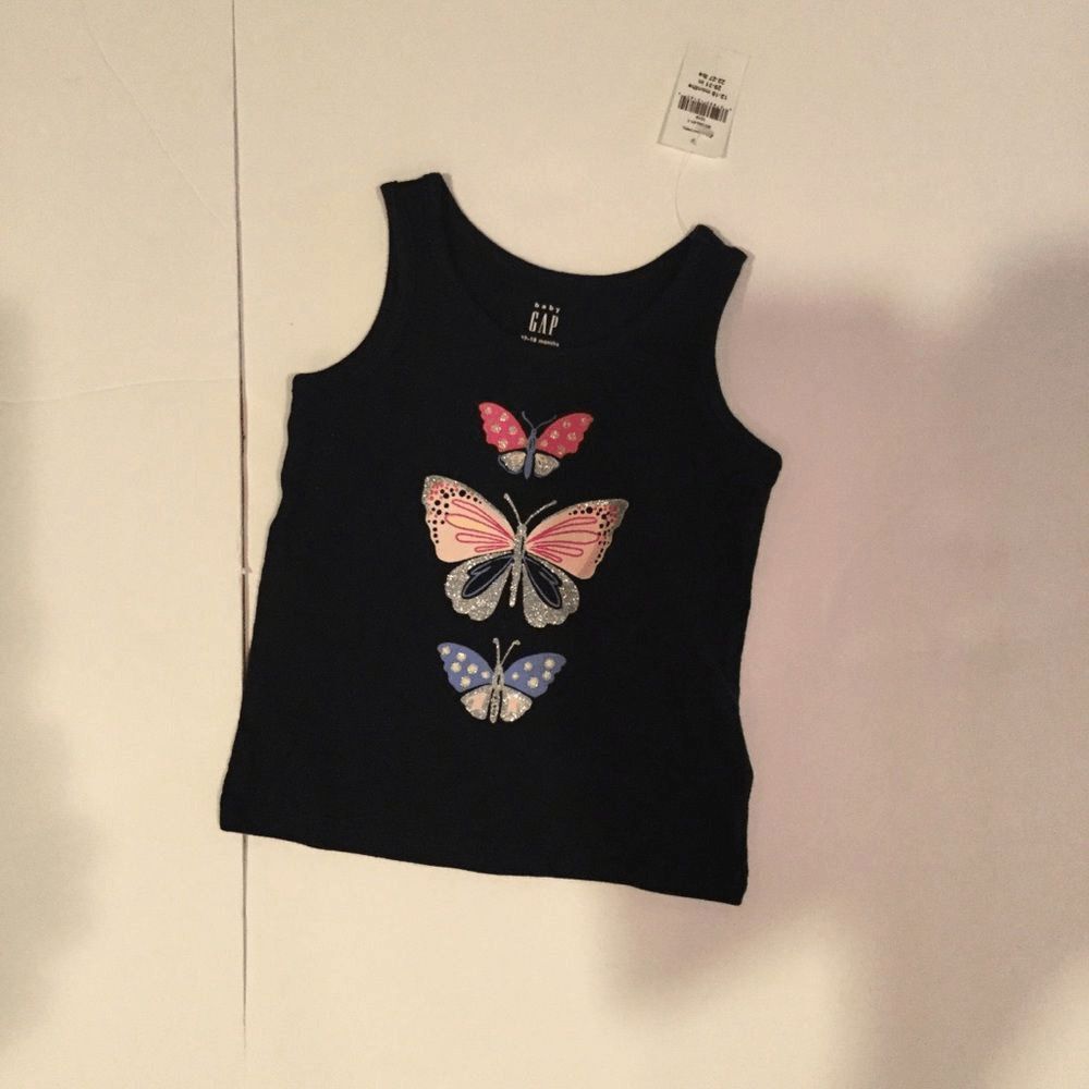 Gap butterfly tank top NEW 12-18 months navy blue